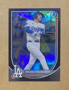 2025 Bowman Chrome 33 Freddie Freeman Base Black Refractor #09/10 WS MVP Dodgers - Bild 1 von 2