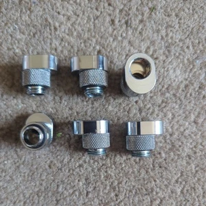 Barrow G1/4 Mâle vers G1/4 Offset Femelle Adaptateur Rotatif 360 Degrés x6 Argent Brillant - Photo 1/1