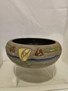 Roseville antique Mostique Arts and Crafts pottery 7.5" bowl or planter; vintage - Picture 1 of 9