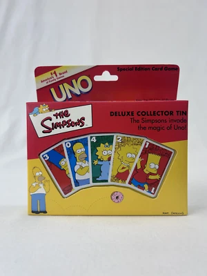 NEW IN BOX/UNOPENED - THE SIMPSONS UNO SPECIAL CARD GAME W/ COLLECTORS TIN - Image 1 of 4
