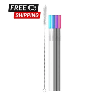 Straw with Cleaning Brush, Set of 5 (Brand New) - Image 1 of 4