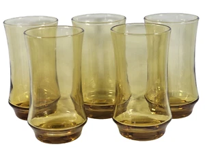 Amber Kaaru Glassware X 6 Tumblers - Vintage - 1960s - Picture 1 of 5