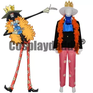 AUF LAGER Strohhut Piraten Musiker Soul King Brook Cosplay Kostüm Anime Outfit - Bild 1 von 7