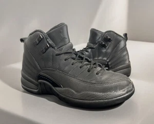 Nike Air Jordan 12 Retro Winterize Triple Black Youth GS 5Y Women 6.5 BQ6852-001 - Picture 1 of 12