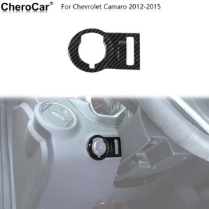 Carbon Fiber Headlight Switch Button Cover Trim Decor For Chevrolet Camaro 12-15 - Imagen 1 de 12