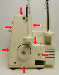Singer 14U44 Serger/Overlock-Maschine: linke Abdeckung NUR TEILE - Bild 1 von 7