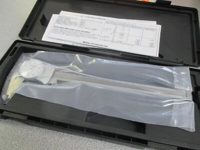 NEW Mitutoyo 8" White Face Dial Caliper #505-743 - Image 1 of 4