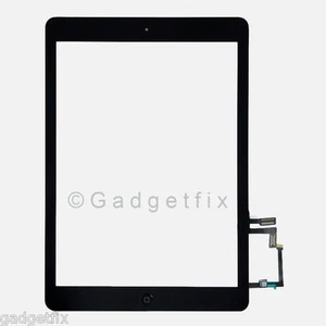 US Black Touch Screen Digitizer Glass Home Button Replacement Parts For iPad Air - Picture 1 of 7