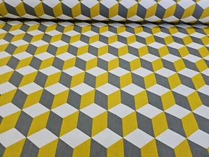 Cube saffron Fabric By Prestigious Textiles - Picture 1 of 5