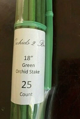 18" Green Painted Plant Stake with free twist ties!! - Image 1 of 4