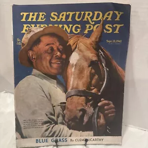 SATURDAY EVENING POST September 13 1941 Man O' War Racehorse ~Will Harbut - Picture 1 of 14