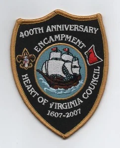 Council Sale: 2007 Heart of Virginia Council, 400th Anniv. Encampment Patch - Picture 1 of 1