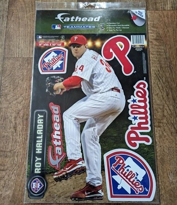ROY HALLADAY PHILADELPHIA PHILLIES LOGO NEW FATHEAD TEAMMATES STICKERS SET  - Image 1 of 2