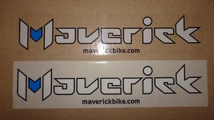 2 AUTHENTIC MAVERICK BIKES PROMOTIONAL STICKERS / DECALS - Picture 1 of 1