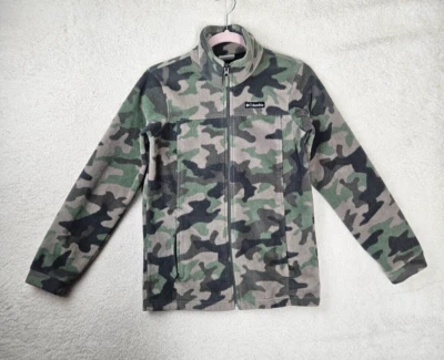 Chaqueta Columbia Zing II Niños Grande Verde Camuflada 100% Poliéster Cremallera Completa Ajuste Polar Foto 1 de 4