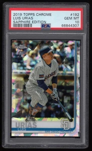 2019 Topps Chrome Sapphire 192 Luis Urias RC PSA 10 Gem Mint San Diego Padres - Picture 1 of 2