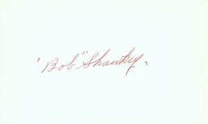 Bob Shawkey 1913 Philadelphia Athletics Signed 3x5 Index Card with JSA COA - Picture 1 of 2