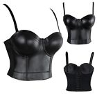 Lady Push Up Bralet Corset Lace Bustier Bra Night Club Party Bras Cropped Top UK