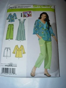 WOMEN UNCUT SIMPLICITY 2619 SEWING PATTERN TUNIC SKIRT PANTS DRESS SIZE 16-24 - Picture 1 of 3
