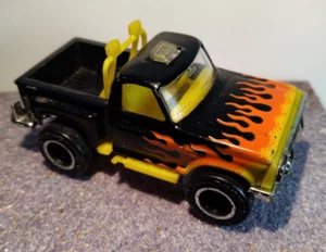 1982 Matchbox Black w/flames Flareside Pickup - Yellow Interior - Picture 1 of 5