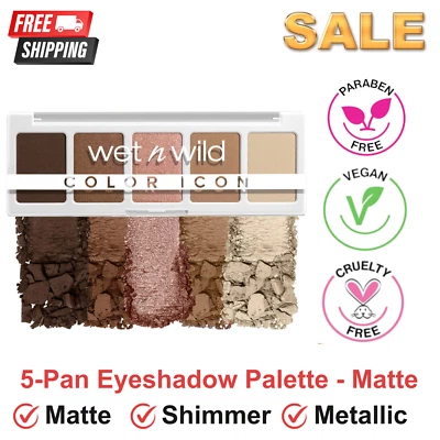 5-Pan Eyeshadow Palette -Matte, Shimmer, Metallic, Blendable, Long-Wearing,Vegan - Image 1 of 4