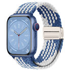 Magnet Nylon Armband für Apple Watch Ultra 2 49mm Serie 9 8 7 6 5 4 3 SE 38-45mm