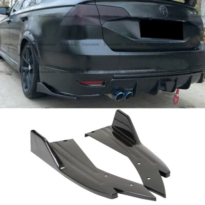 For Volkswagen Golf MK5 MK6 MK7 Rear Bumper Lip Splitter Diffuser Glossy Black - Image 1 of 4