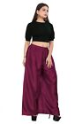 Violet Red Pant Satin Belly Dance palazzo Pant Girls Wide Leg palazzo pant S25