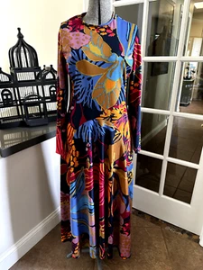 Vintage 1970er Jahre Don Luis de Espana, buntes Kleid, Made in Spain Damen - Bild 1 von 10