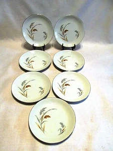 Arlen Harvest Bread & Butter or Dessert Plate(s) Platinum Trim & Wheat Decor - Picture 1 of 8