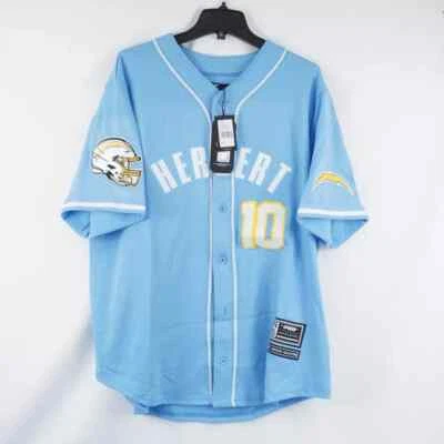Pro Standard JUSTIN HERBERT LA CHARGERS Mesh Baseball Jersey Men's Size L NWT - Image 1 of 4