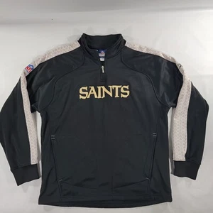 Herren Reebok NFL Quarter Zip Pullover Sweatshirt Jacke New Orleans Saints - Bild 1 von 8