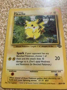 Pikachu - 60/64 - Pokemon TCG Jungle (1999) - Unlimited - LP Or Better - Picture 1 of 2