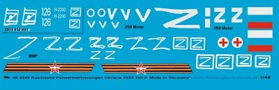 Peddinghaus-Decals 1/48 4242 Russe Marquages Ukraine 2023 Pièce Originale 2
