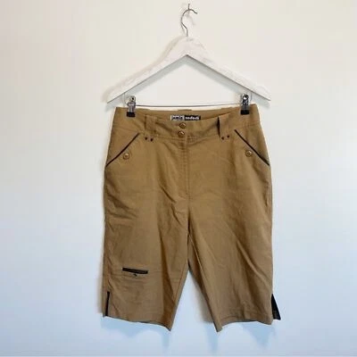 Шорты-бермуды женские JAMIE SADOCK желтовато-коричневые Camel для гольфа размер 8 - Изображение 1 из 4