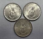 1945 20c Us-Philippines Silver Coins 3 pcs Unc/Bu- lot#2