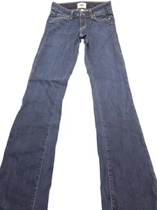 Jeans donna Paige Manhattan bootcut taglia 27 blu lavaggio scuro 33 cuciture interne - Foto 1 di 10