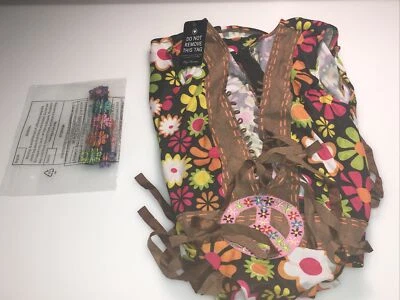 Leg Avenue Women's Plus Size Groovy Hippie 60s Costume, Multi, Size L (12-14) - Image 1 of 4