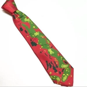 ARKLE SCOTLAND Vintage Silk Tie Red Golf Graphic Men’s necktie New - Picture 1 of 8