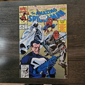 AMAZING SPIDER-MAN #355_DECEMBER 1991_VF/NM_PUNISHER_DARKHAWK_NOVA_MOON KNIGHT! - Picture 1 of 2