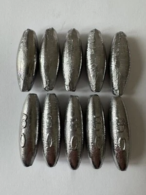 BARREL FISHING WEIGHTS 10 X 20g  FLYING .C LURES. PIKE FLOAT, SEA FLOAT FISHING - Image 1 of 4