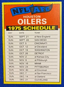 1975 Topps Football HOUSTON OILERS - Team Checklist - Rare hand cut - Picture 1 of 2
