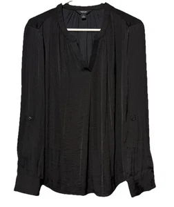 Simply Vera Wang Damen schwarz Langarm transparent Tunika Top Größe Large - Bild 1 von 12