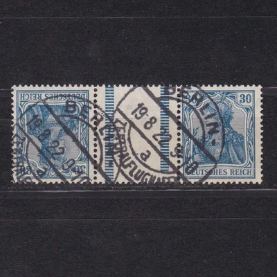 GERMANY 1921, Mi# KZ3, CV €200, Definitive combination from booklet, Used - Image 1 of 2