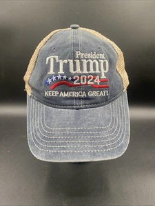 Baseballmütze Kappe Keep America Great Again Präsident Donald Trump 2024 Maga blau - Bild 1 von 4