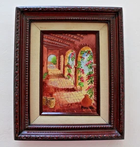 Dipinto olio originale sud-ovest "El Capistrano" di Ruby Cox (1934-2015)#1519 - Foto 1 di 4