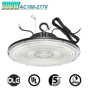 300W UFO LED High Bay Lights Commercial Fixture Warehouse Lighting Super Bright - Picture 1 of 12