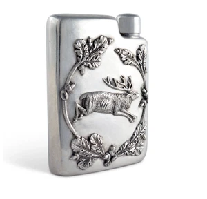 Vagabond House Schwarzwald Zinn Flachmann 4 Unzen Lodge Stil Barzubehör Geschenk für Papa - Bild 1 von 18