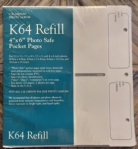 CR Gibson Fotoalbum K64 Refill 4x6 Fototaschenseiten - Bild 1 von 2