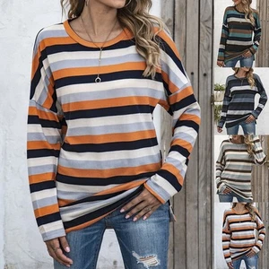 Casual Outings Long-sleeved Top Breathable Blouse Medium Elasticity Retro Look - Picture 1 of 68